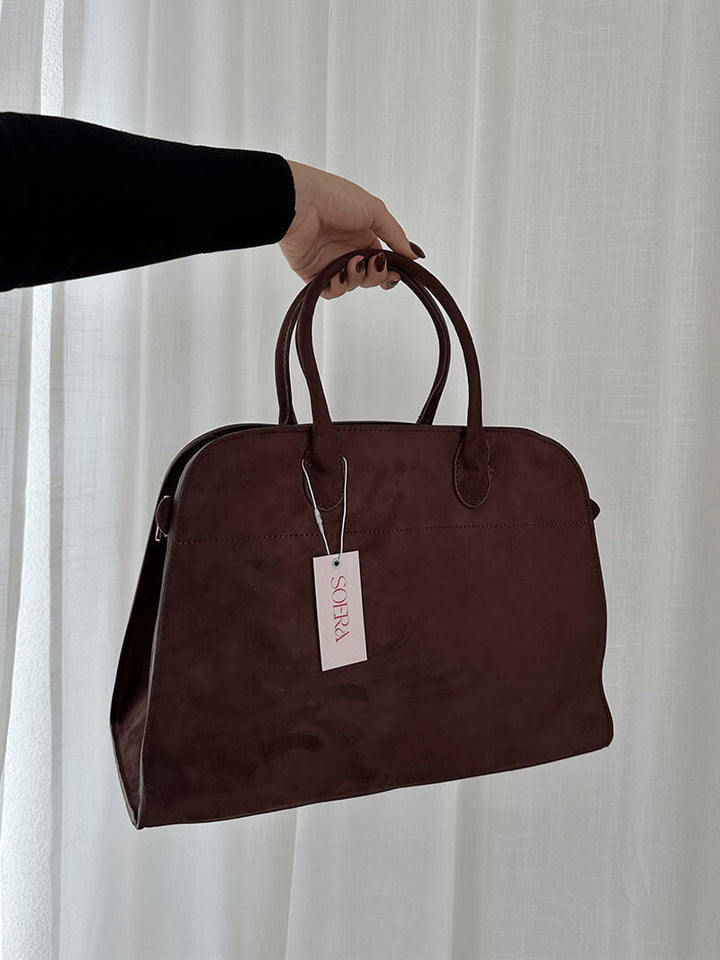 Women's Luxurious Suede Shopper-Bag – Roomy and Structured 4