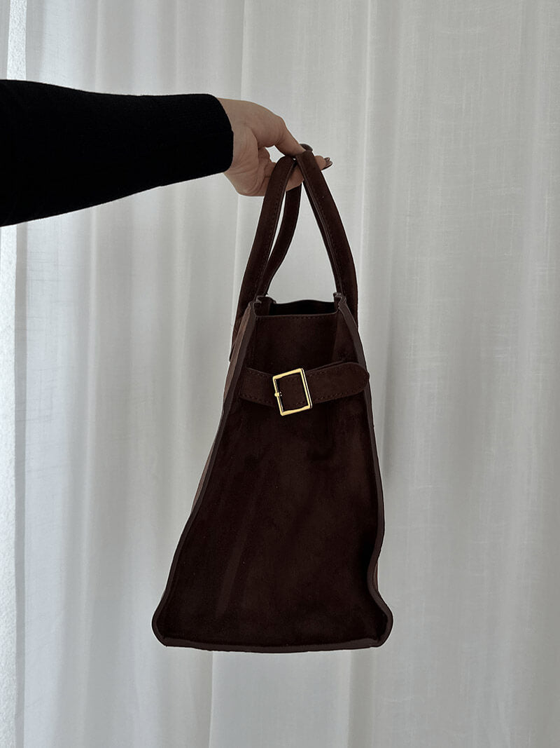 Women's Luxurious Suede Shopper-Bag – Roomy and Structured 5
