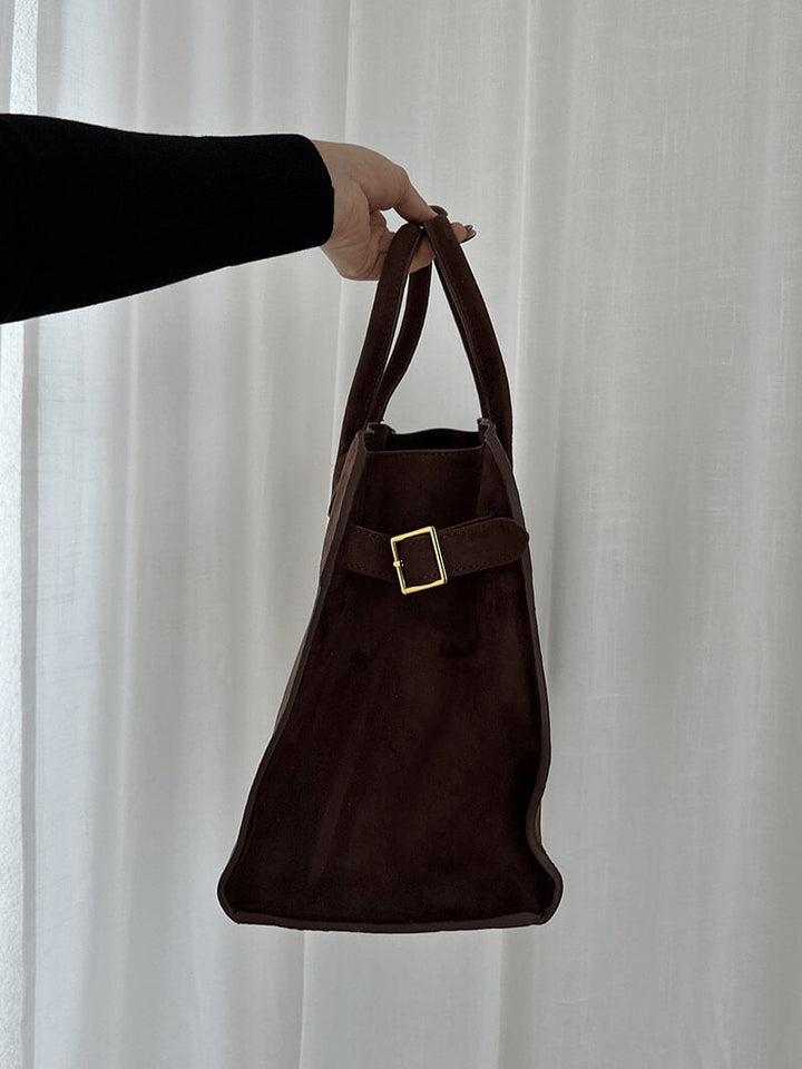 Women's Luxurious Suede Shopper-Bag – Roomy and Structured 5