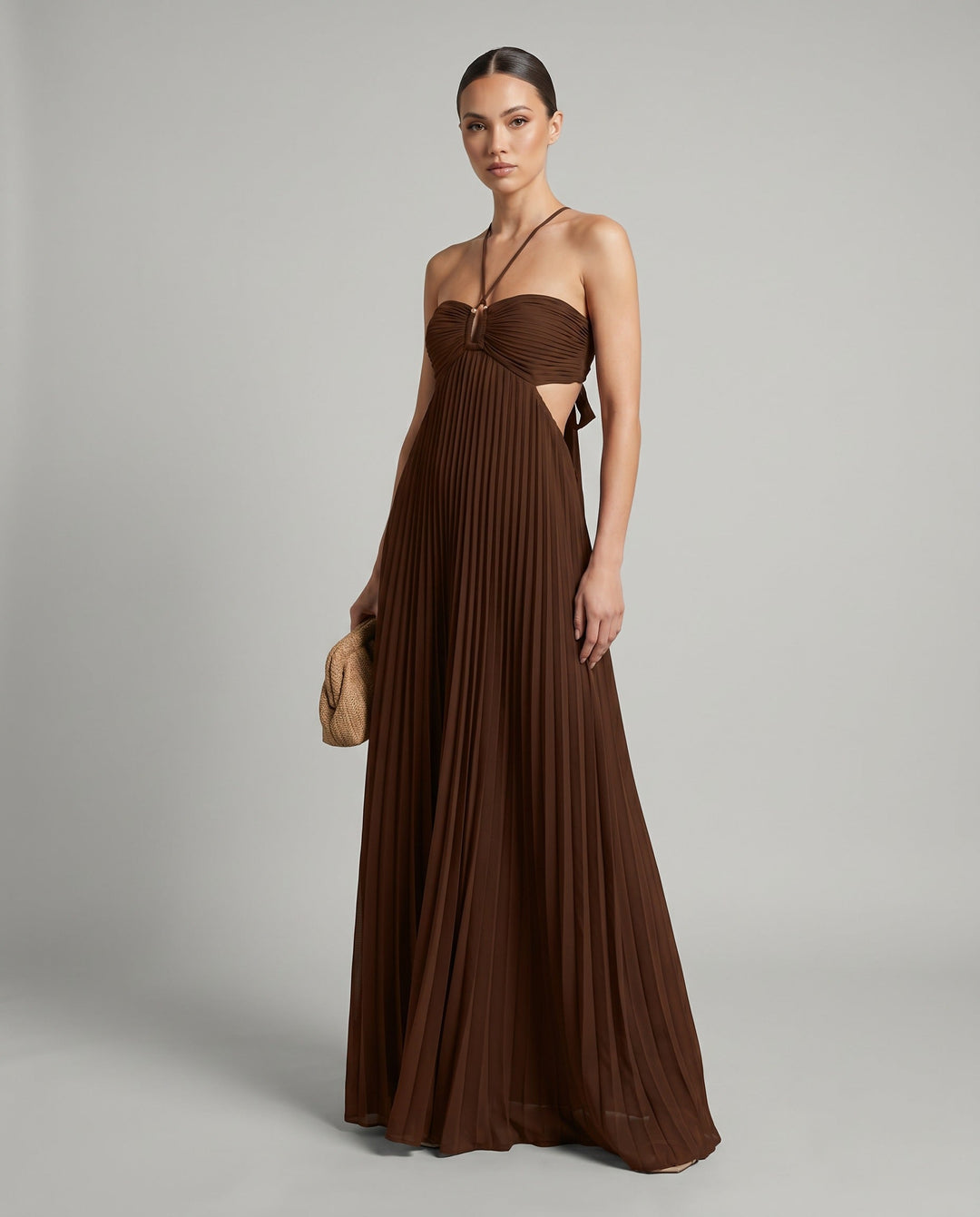 Womens_Maxi_Dress_Pleated_Halter_Neck_Open_Back_3