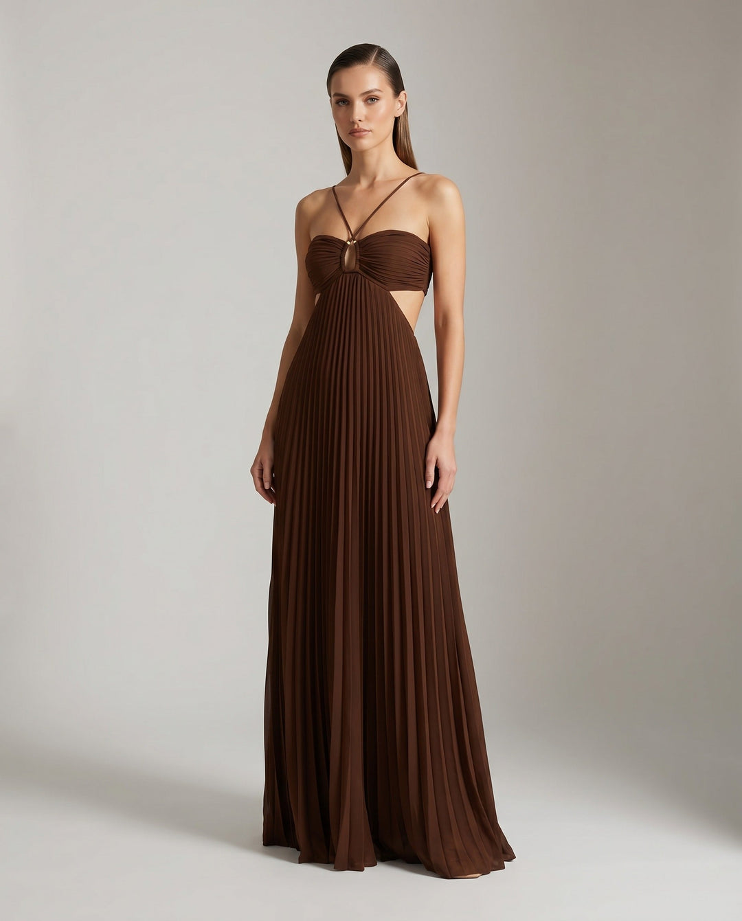 Womens_Maxi_Dress_Pleated_Halter_Neck_Open_Back_4