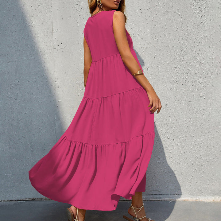 Womens_Maxi_Dress_Relaxed_Fit_Layered_with_V_Neck_4