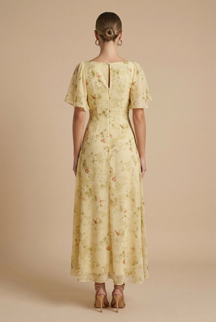 Womens_Maxi_Dress_Square_neckline_with_floral_pattern_and_flounce_2