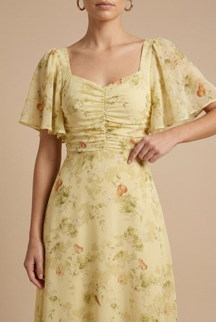Womens_Maxi_Dress_Square_neckline_with_floral_pattern_and_flounce_4
