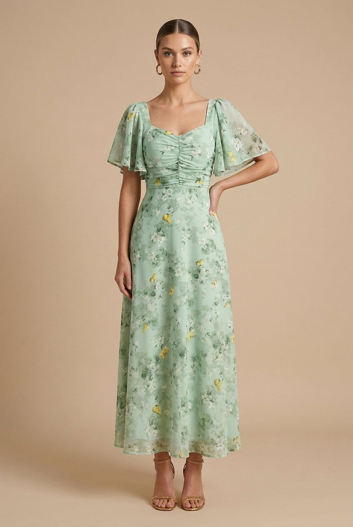 Womens_Maxi_Dress_Square_neckline_with_floral_pattern_and_flounce_5