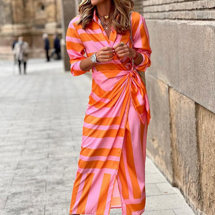 Womens_Maxi_Dress_Striped_Collar_Wrap_Front_3