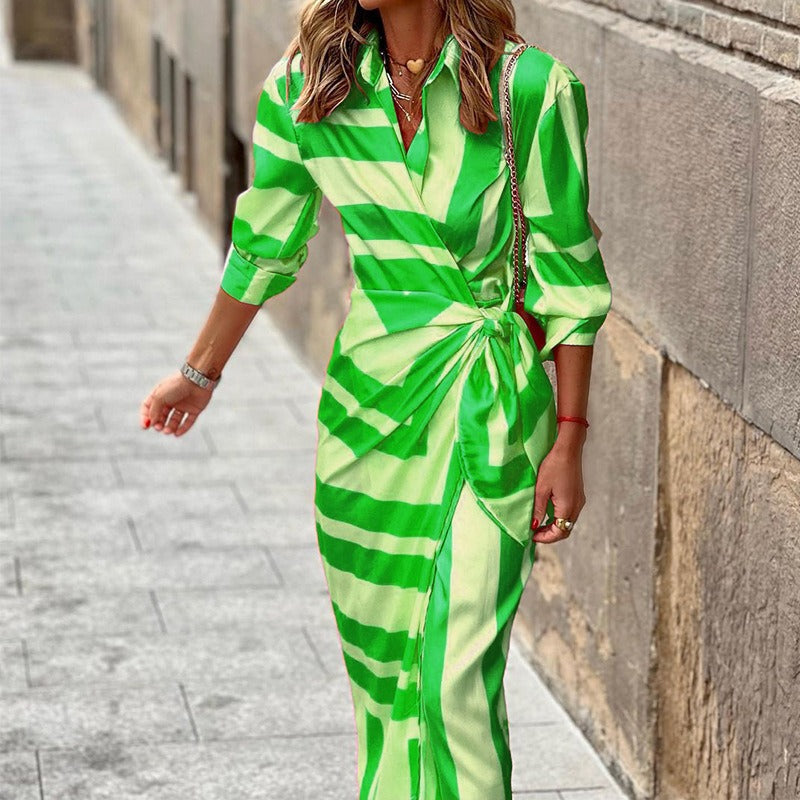Womens_Maxi_Dress_Striped_Collar_Wrap_Front_5