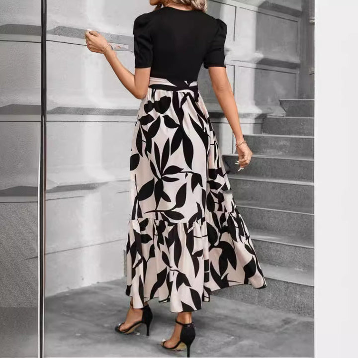 Womens_Maxi_Gown_Botanical_Print_Balloon_Sleeves_2