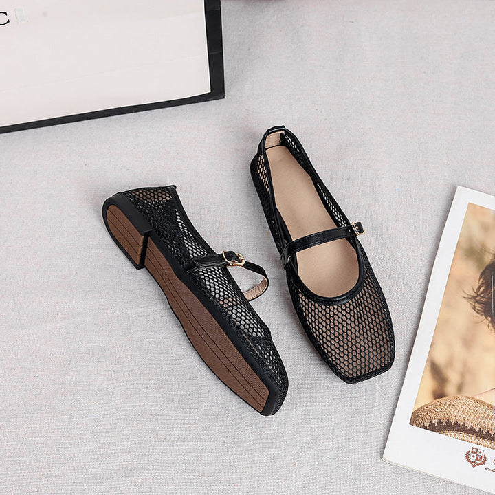 Womens_Mesh_Mary_Jane_Flats_Square_Toe_with_Buckle_Strap_4