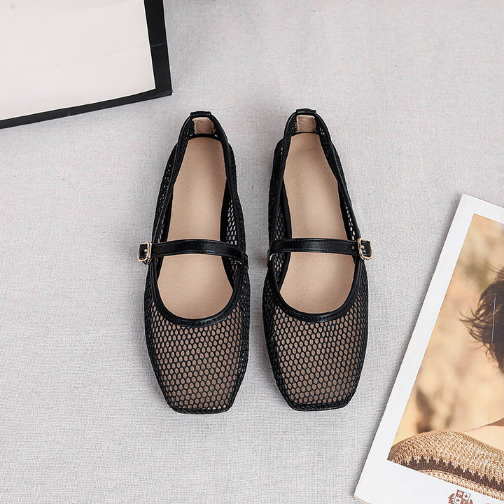 Womens_Mesh_Mary_Jane_Flats_Square_Toe_with_Buckle_Strap_5
