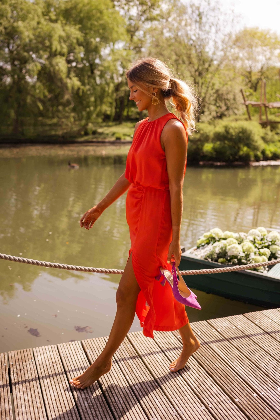 Womens_Midi_Gown_V_neck_form_fitting_4