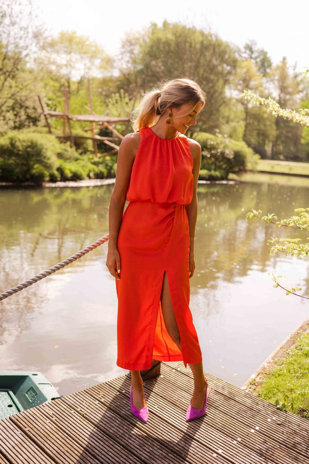 Womens_Midi_Gown_V_neck_form_fitting_7