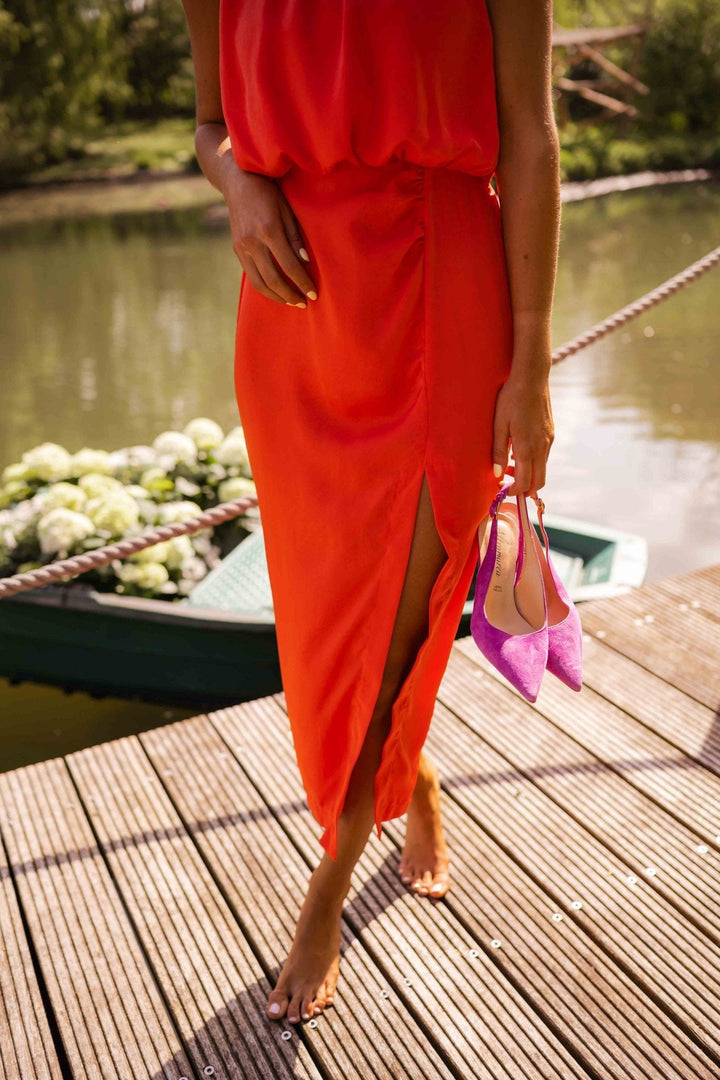 Womens_Midi_Gown_V_neck_form_fitting_9