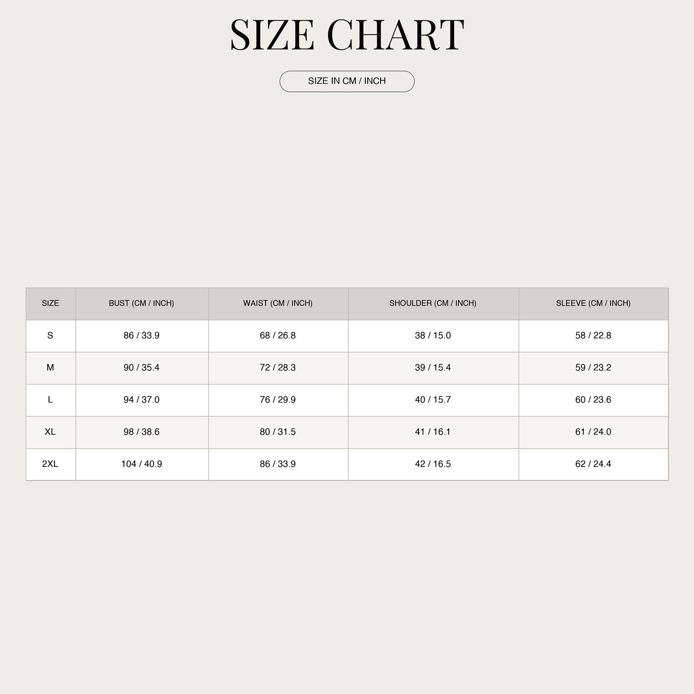Women's Mini Playsuit – With Vichy Check Pattern and Straight Cut size chart