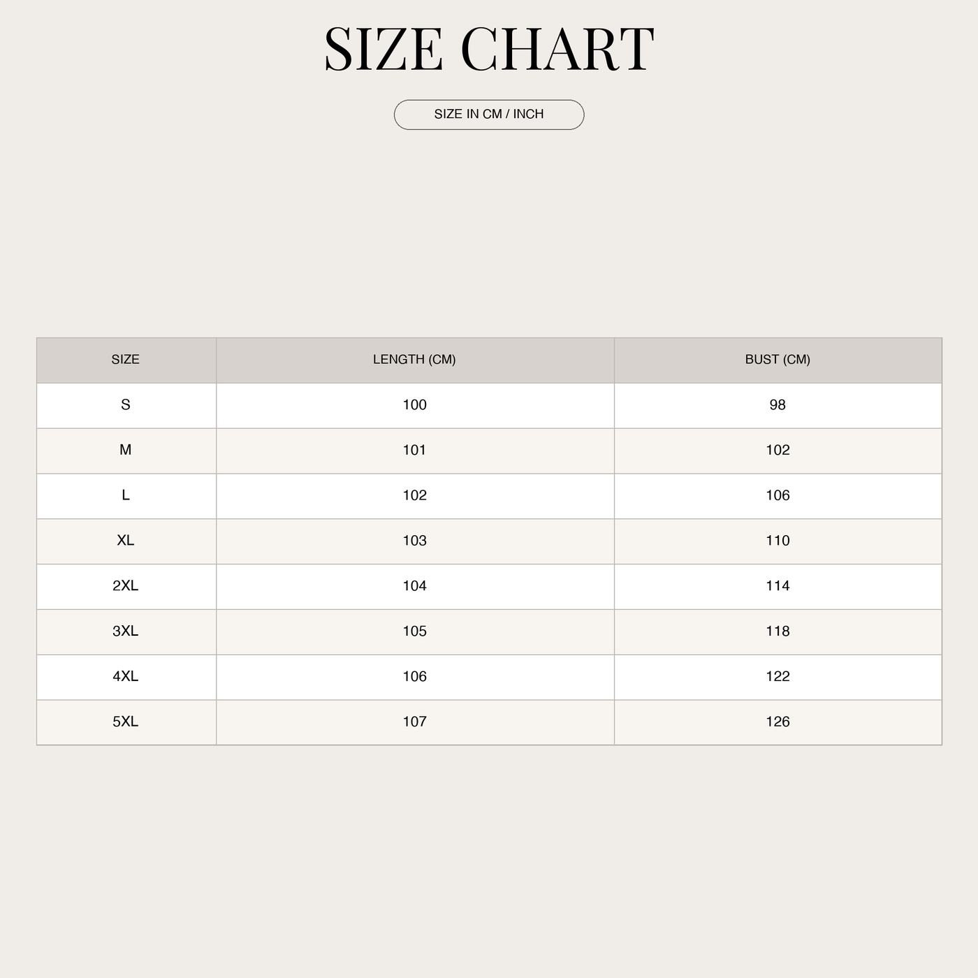 Women's Mini Striped Tunic Dress – With V-Neck size chart