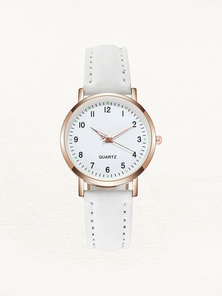 Women's Minimalist Wristwatch – With a Round Dial and a Soft Leather Watch Band 3