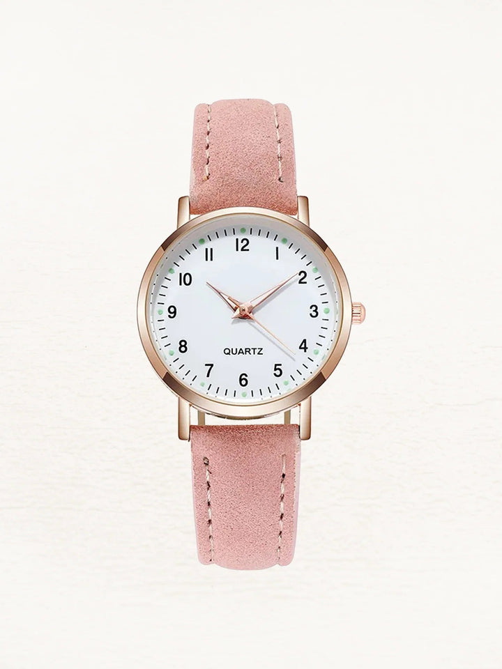 Women's Minimalist Wristwatch – With a Round Dial and a Soft Leather Watch Band 4