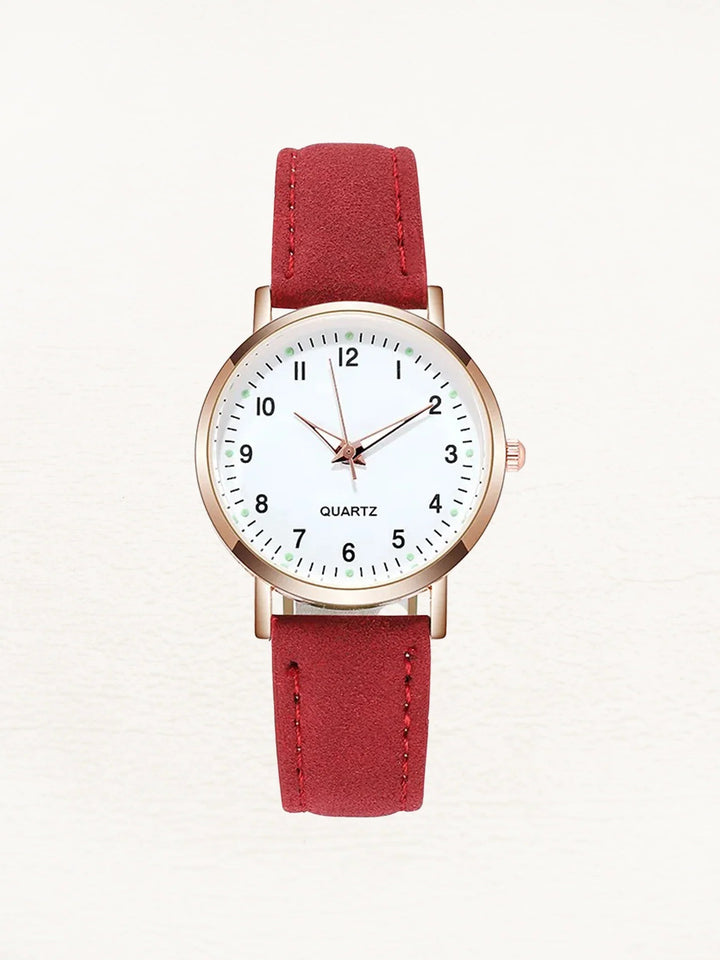 Women's Minimalist Wristwatch – With a Round Dial and a Soft Leather Watch Band 6