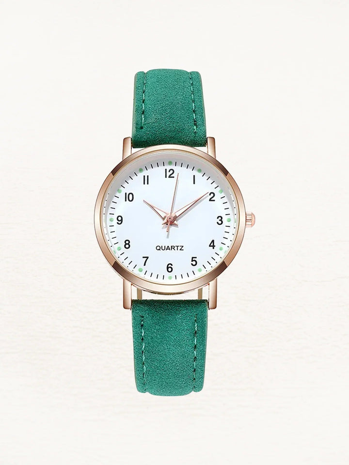 Women's Minimalist Wristwatch – With a Round Dial and a Soft Leather Watch Band 8