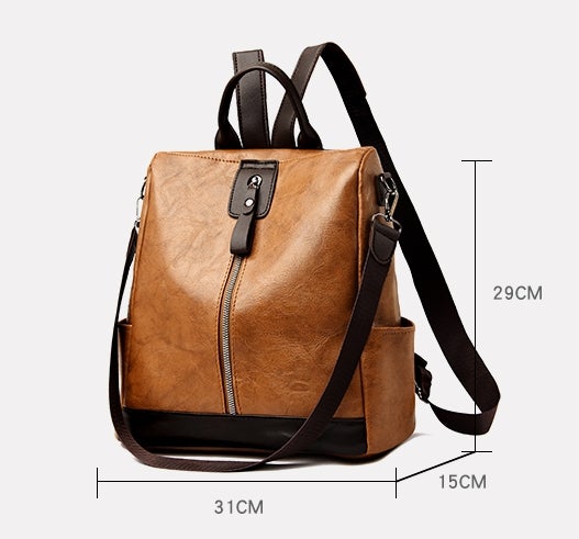 Women's Modern Backpack with Zipper – Spacious and Smart for Work and Leisure 7