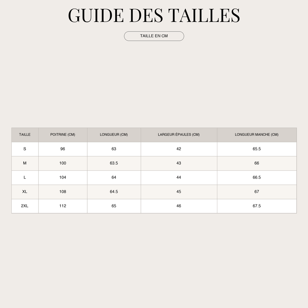Pull en maille nordique pour Femme – Chaleur hivernale et Style raffiné size chart