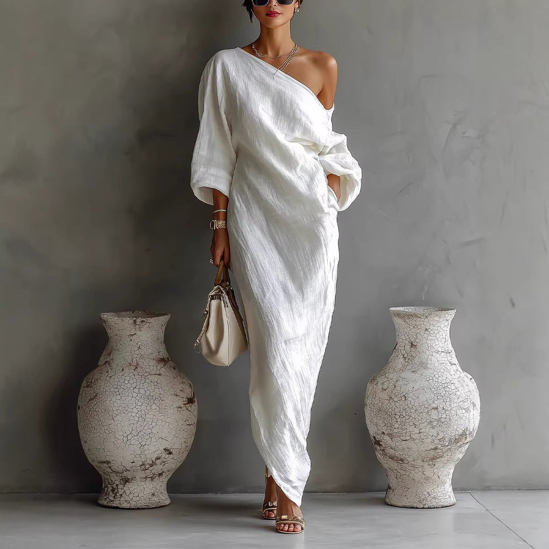 Womens_Off_Shoulder_Maxi_Dress_Lantern_Sleeves_2