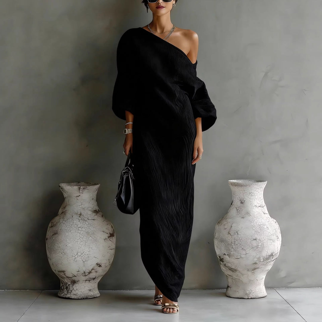 Womens_Off_Shoulder_Maxi_Dress_Lantern_Sleeves_4