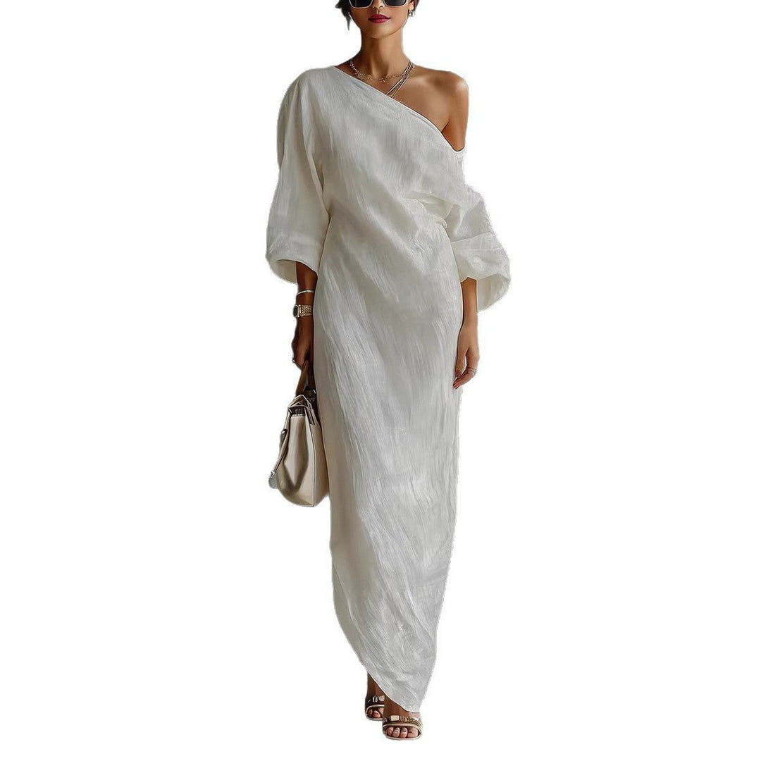 Womens_Off_Shoulder_Maxi_Dress_Lantern_Sleeves_7