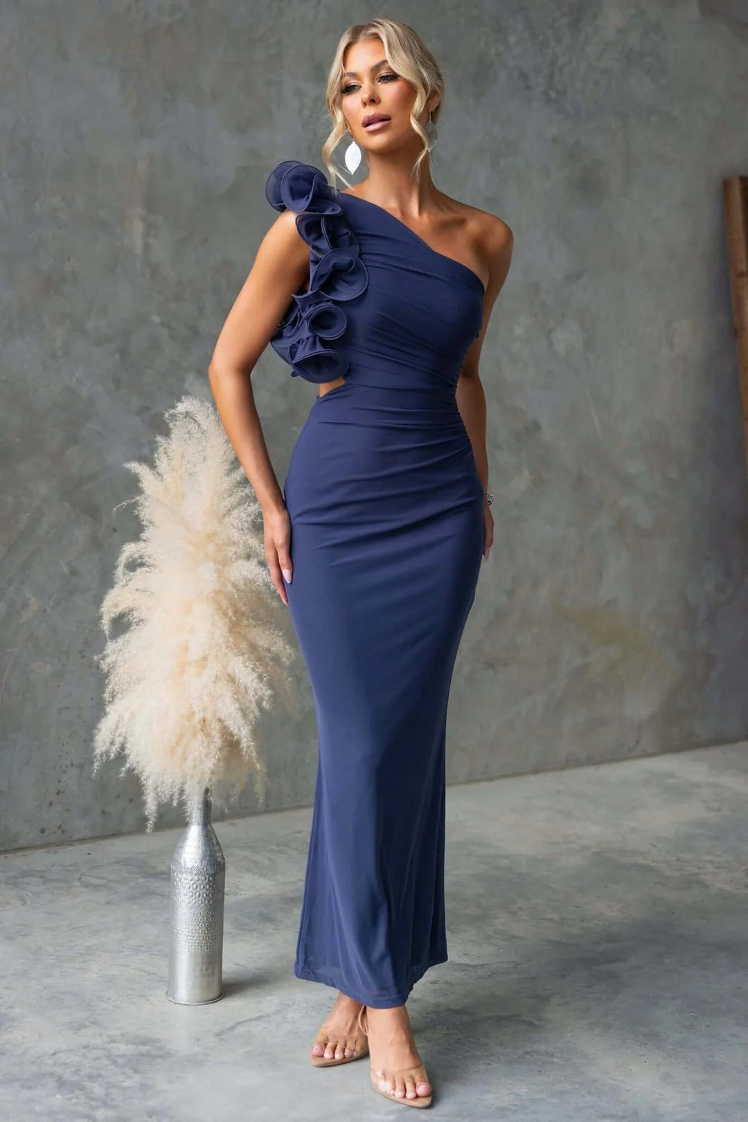 Womens_One_Shoulder_Wedding_Guest_Maxi_Dress_Ruffled_9