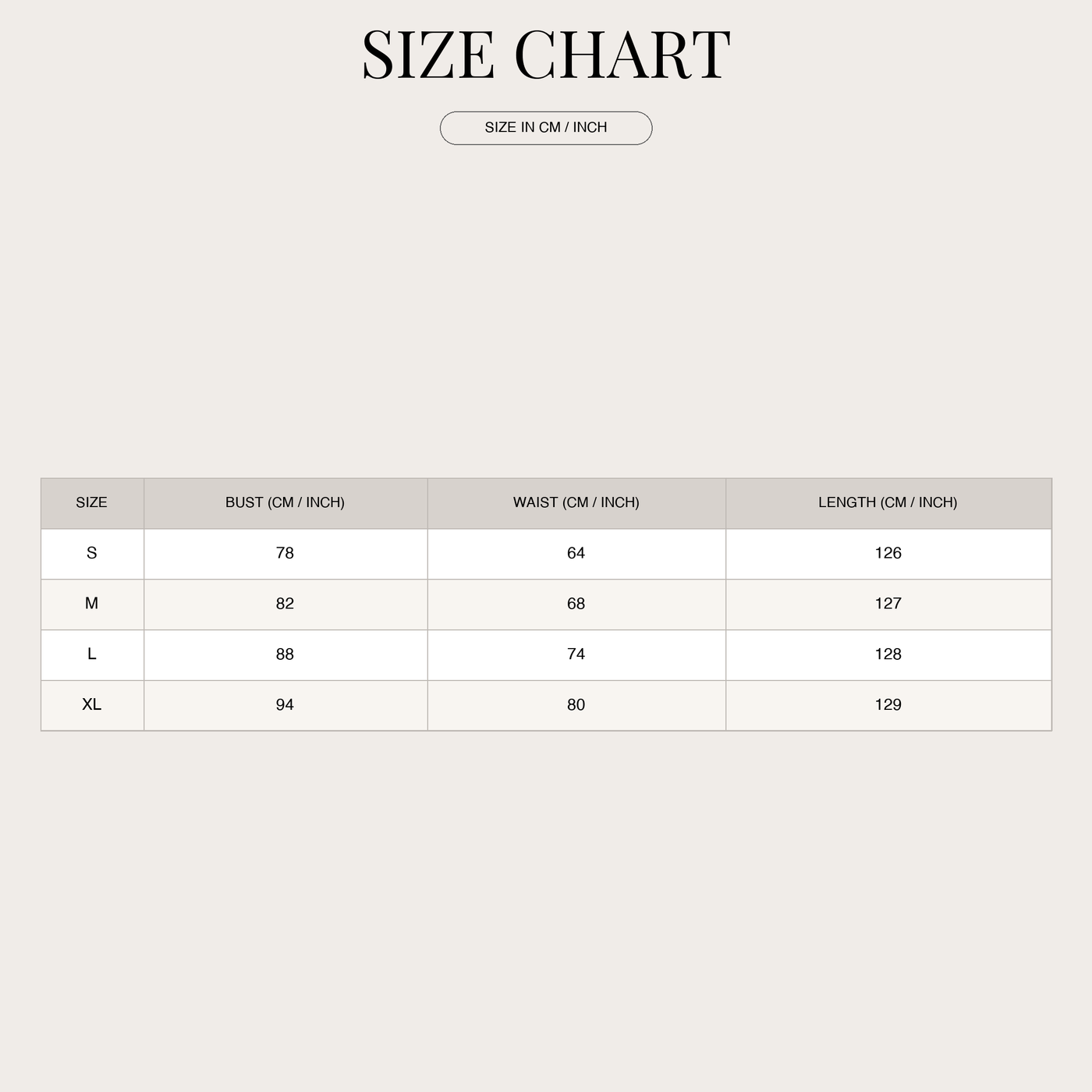 Women's One-Shoulder Wedding Guest Maxi Dress – Ruffled size chart