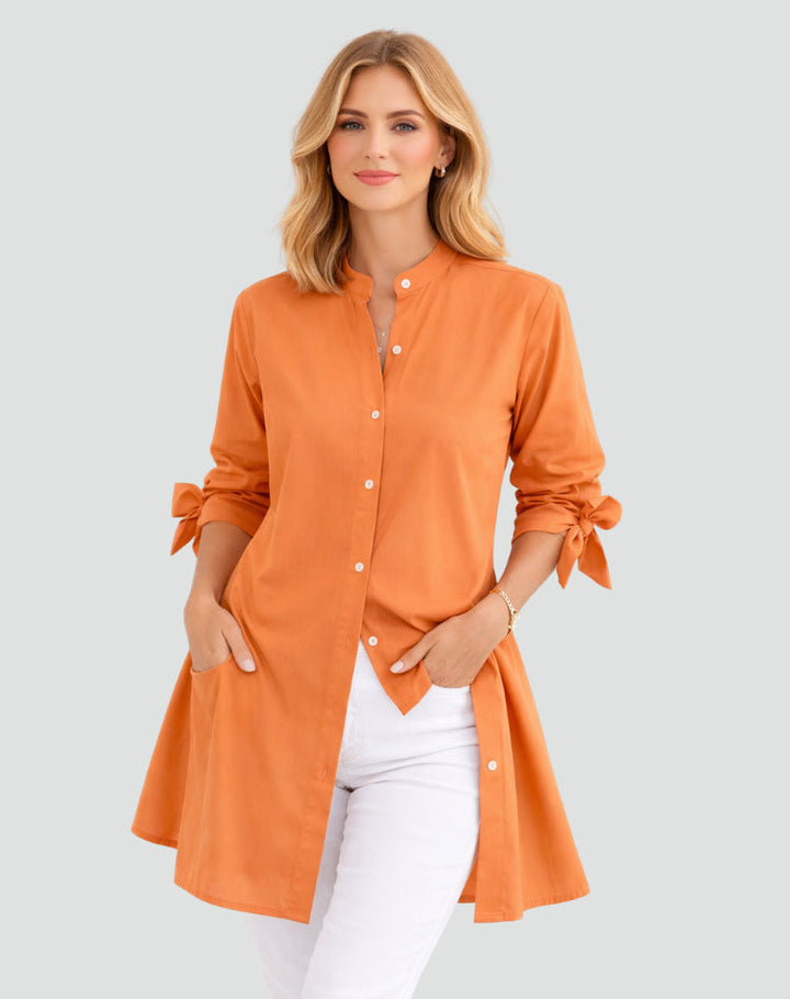 Womens_Oversize_Blouse_Long_Cut_with_Sleeve_Tie_Details_11
