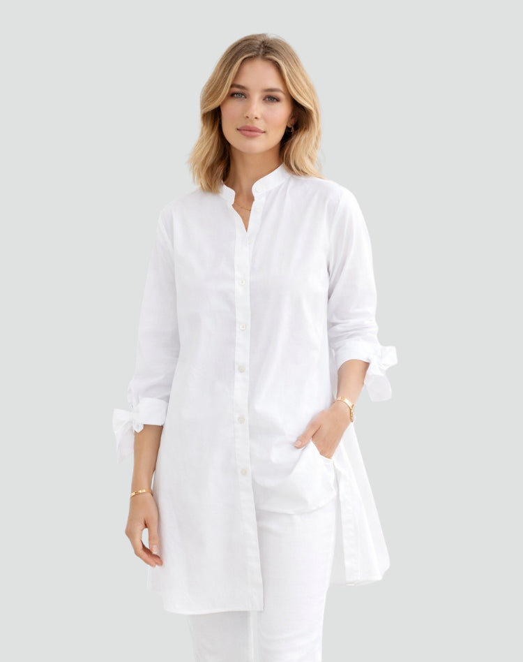Womens_Oversize_Blouse_Long_Cut_with_Sleeve_Tie_Details_2