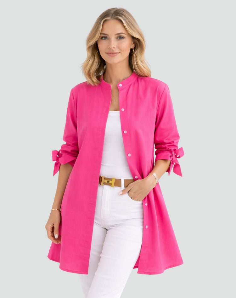 Womens_Oversize_Blouse_Long_Cut_with_Sleeve_Tie_Details_5