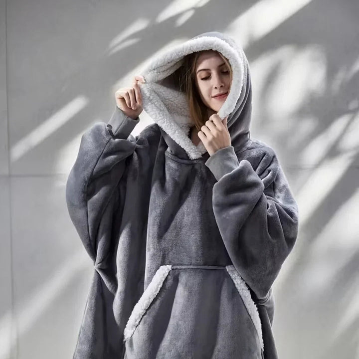 Women's Oversized Blanket Hoodie – With Sherpa Fleece Lining for Warmth & Comfort 10