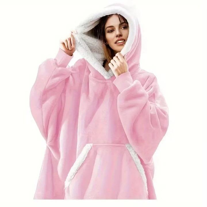 Women's Oversized Blanket Hoodie – With Sherpa Fleece Lining for Warmth & Comfort 4
