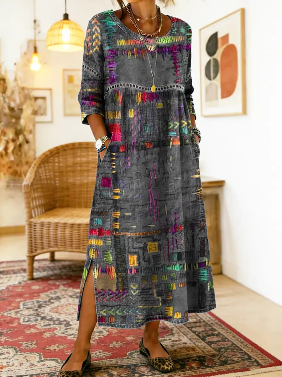 Womens_Patchwork_Dress_Ethnic_style_with_colorful_patterns_12