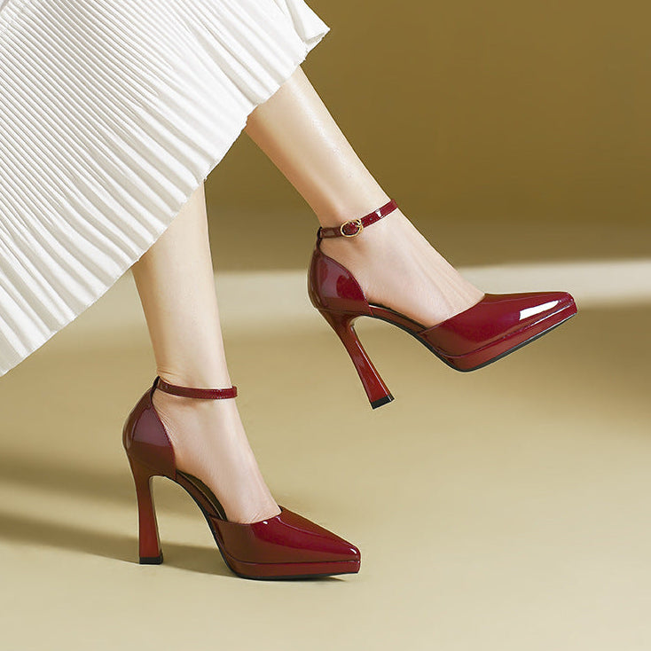 Womens_Patent_Pumps_Pointed_Toe_with_Ankle_Strap_and_Block_Heel_1