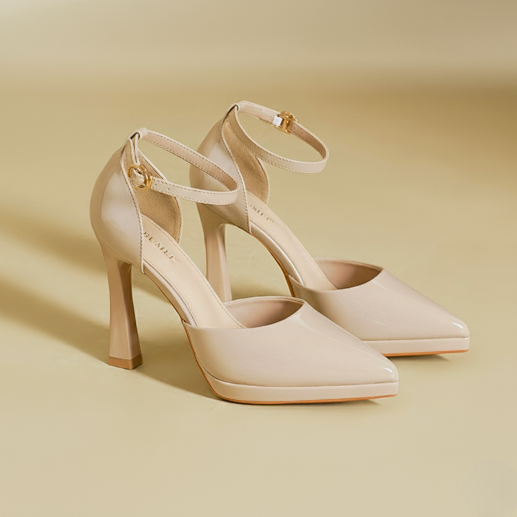 Womens_Patent_Pumps_Pointed_Toe_with_Ankle_Strap_and_Block_Heel_5