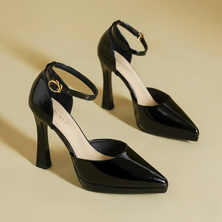 Womens_Patent_Pumps_Pointed_Toe_with_Ankle_Strap_and_Block_Heel_7