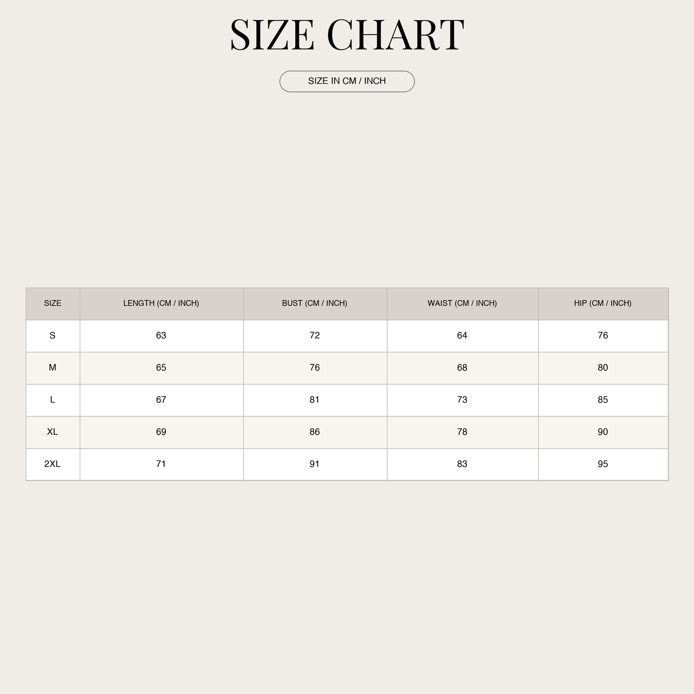 Women's Patterned Swimsuit – Elegant with Colorful Design size chart