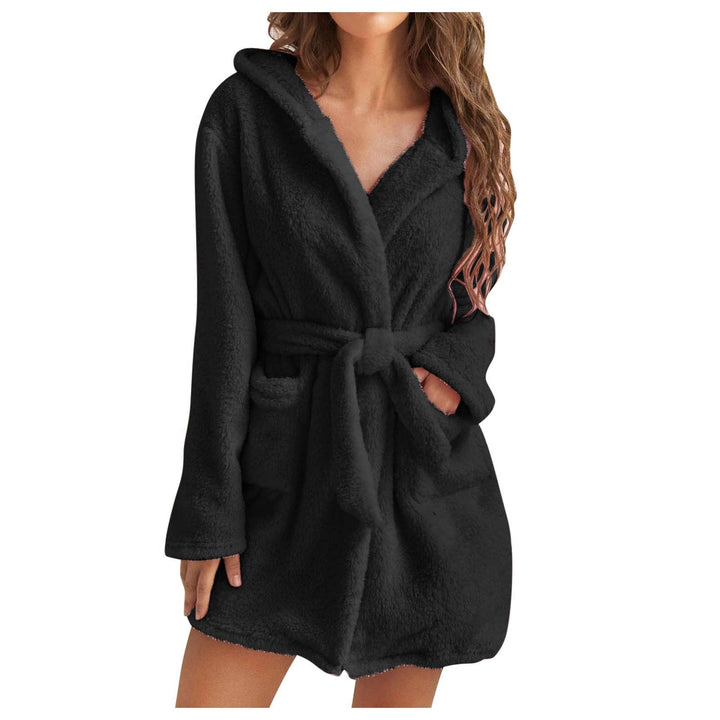 Women's Plush Bathrobe – Soft Warm & Luxurious with Hood 2