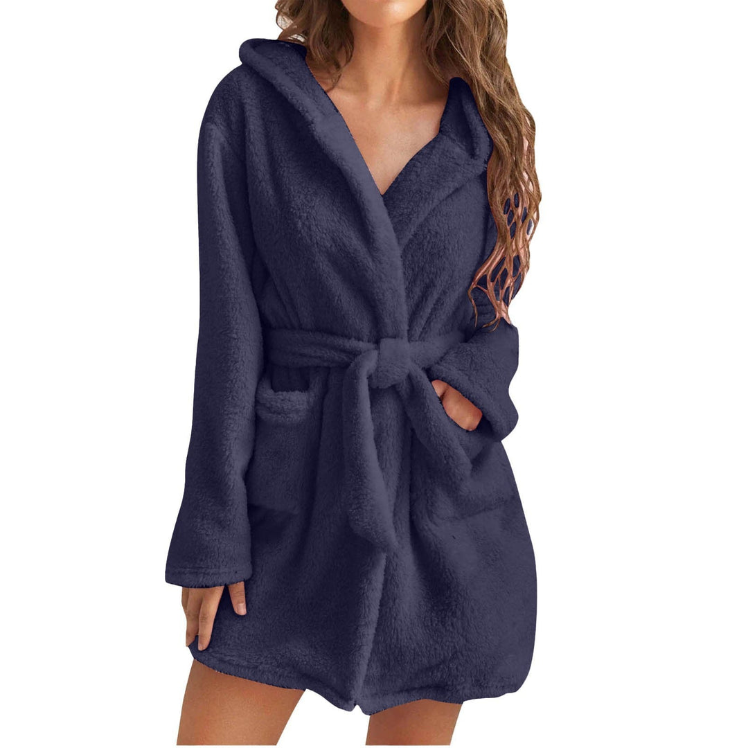 Women's Plush Bathrobe – Soft Warm & Luxurious with Hood 5