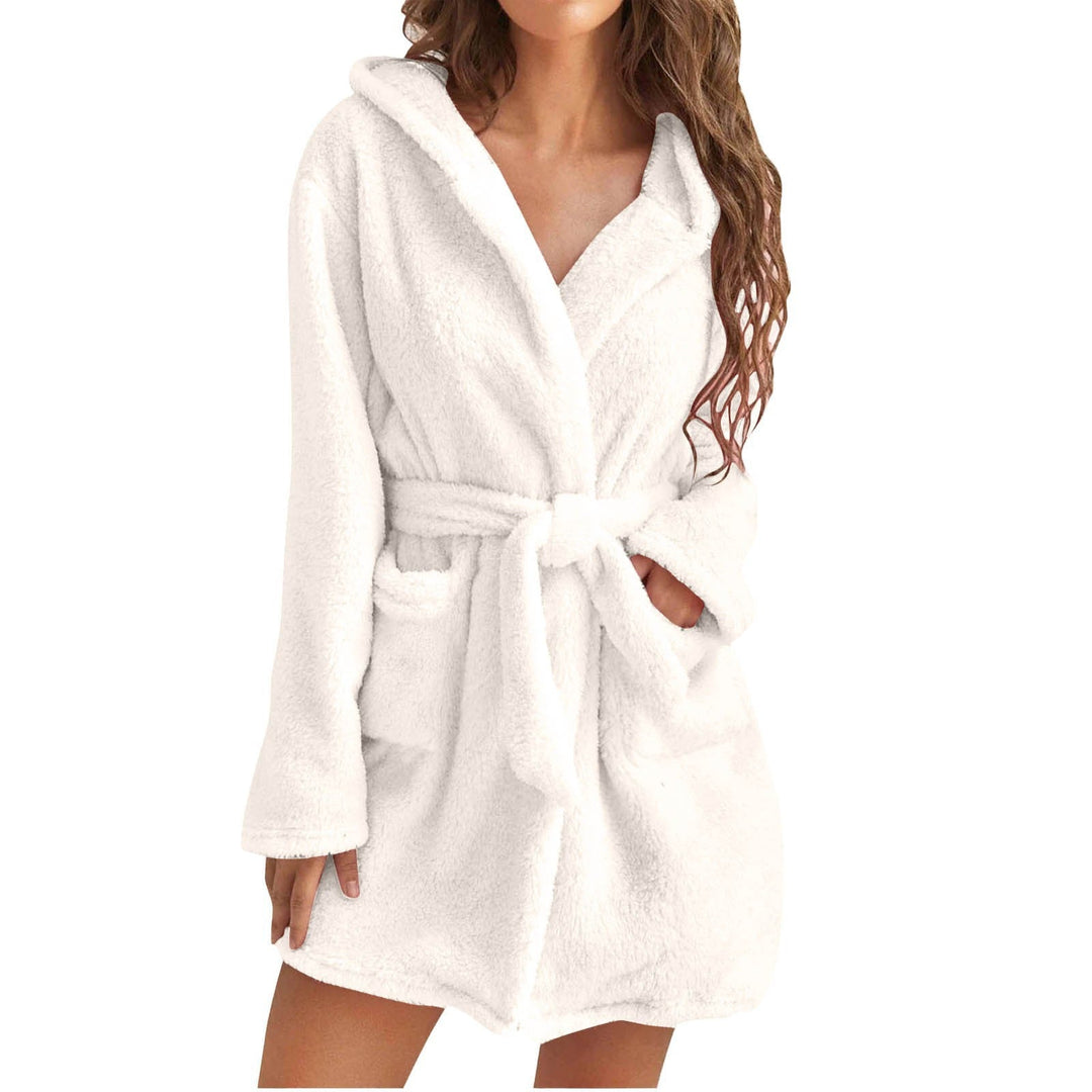 Women's Plush Bathrobe – Soft Warm & Luxurious with Hood 6