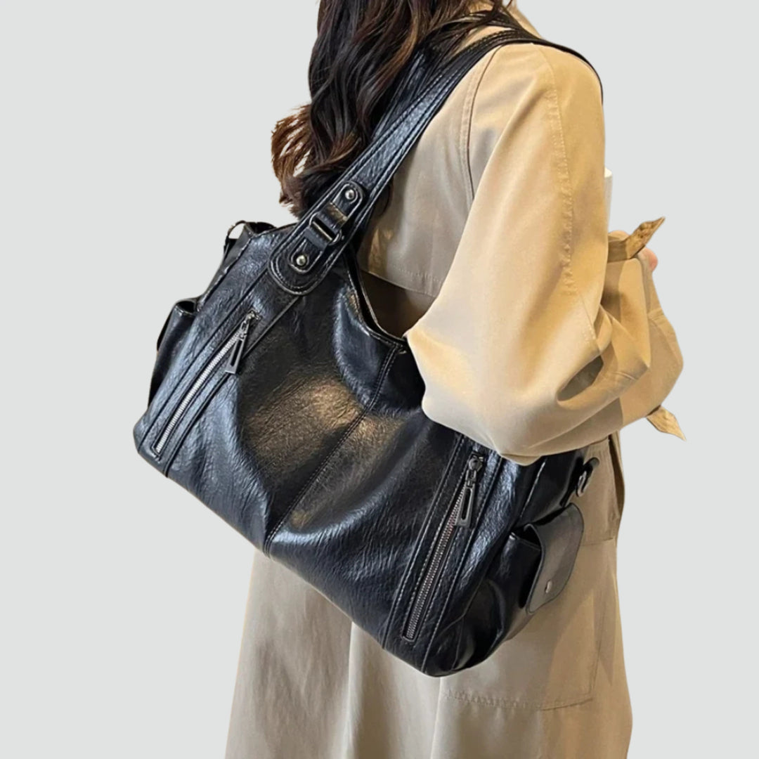 Women's Practical Shoulder Bag – With Noble Leather Optic and Much Storage Space 10