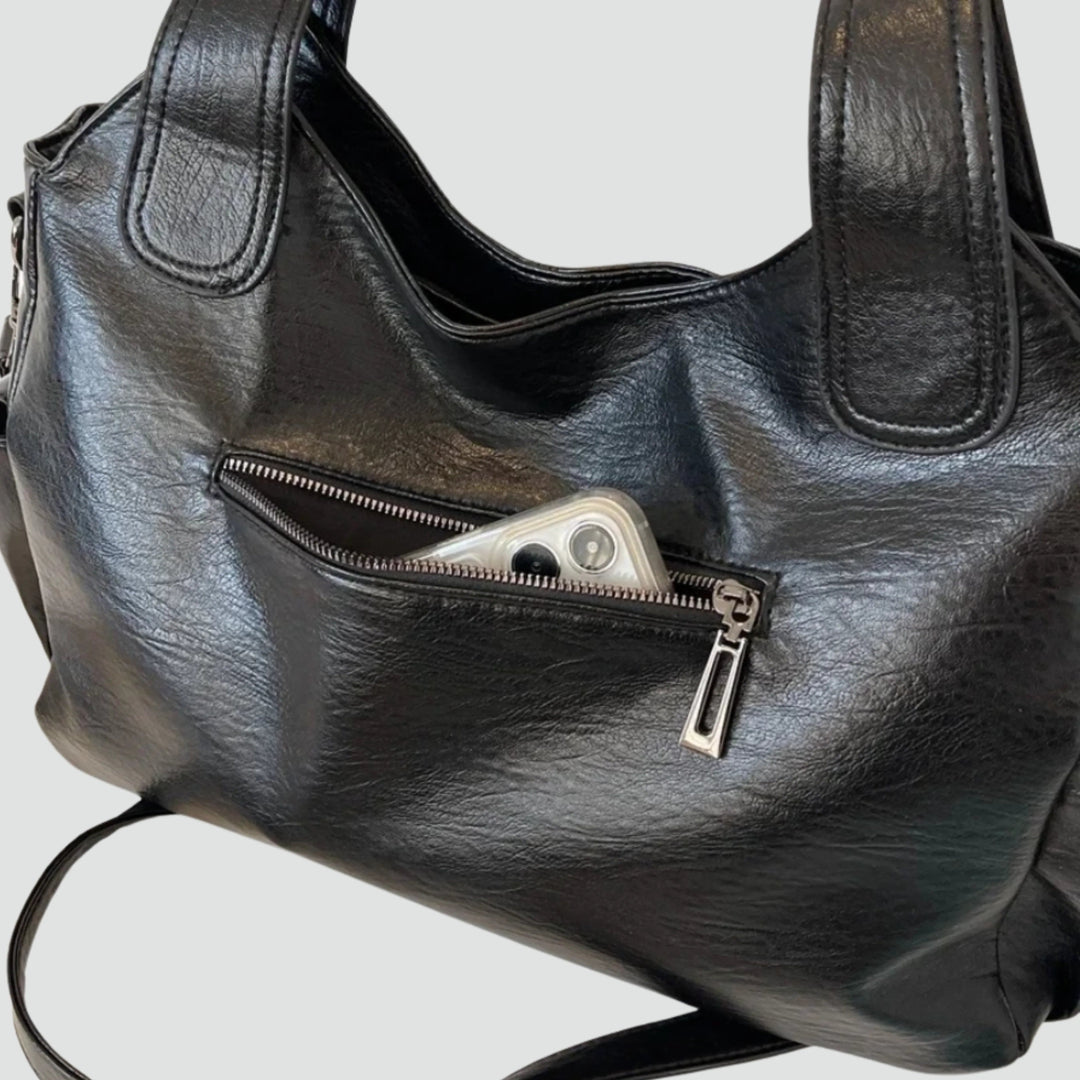 Women's Practical Shoulder Bag – With Noble Leather Optic and Much Storage Space 11