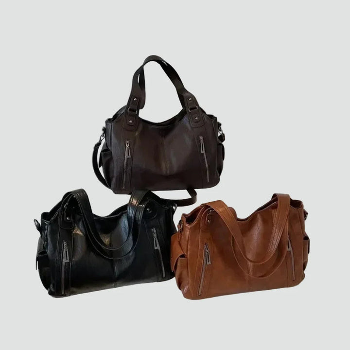 Women's Practical Shoulder Bag – With Noble Leather Optic and Much Storage Space 18