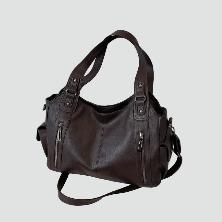 Women's Practical Shoulder Bag – With Noble Leather Optic and Much Storage Space 3
