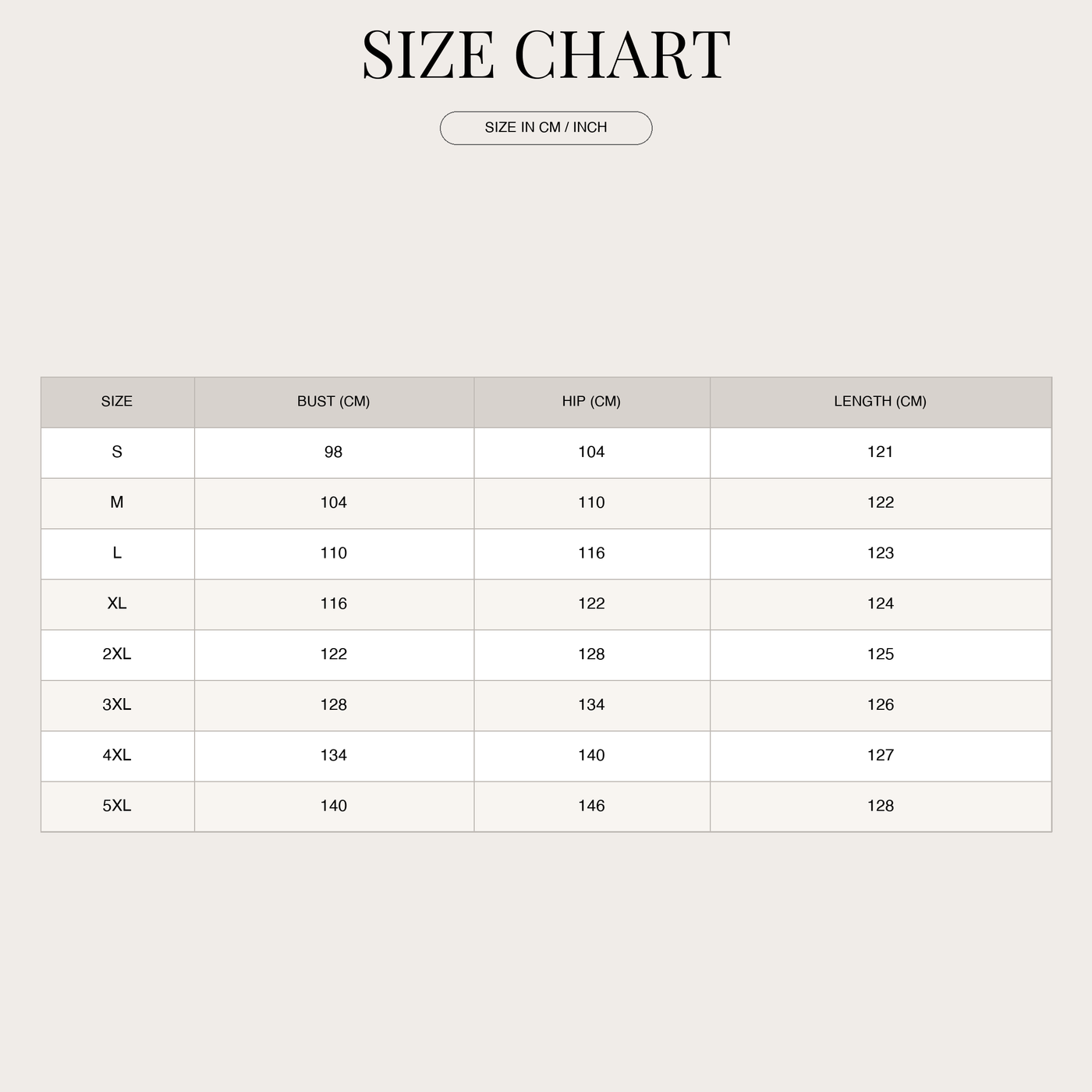 Women's Printed Cotton Linen Short Dress – Casual Fit size chart