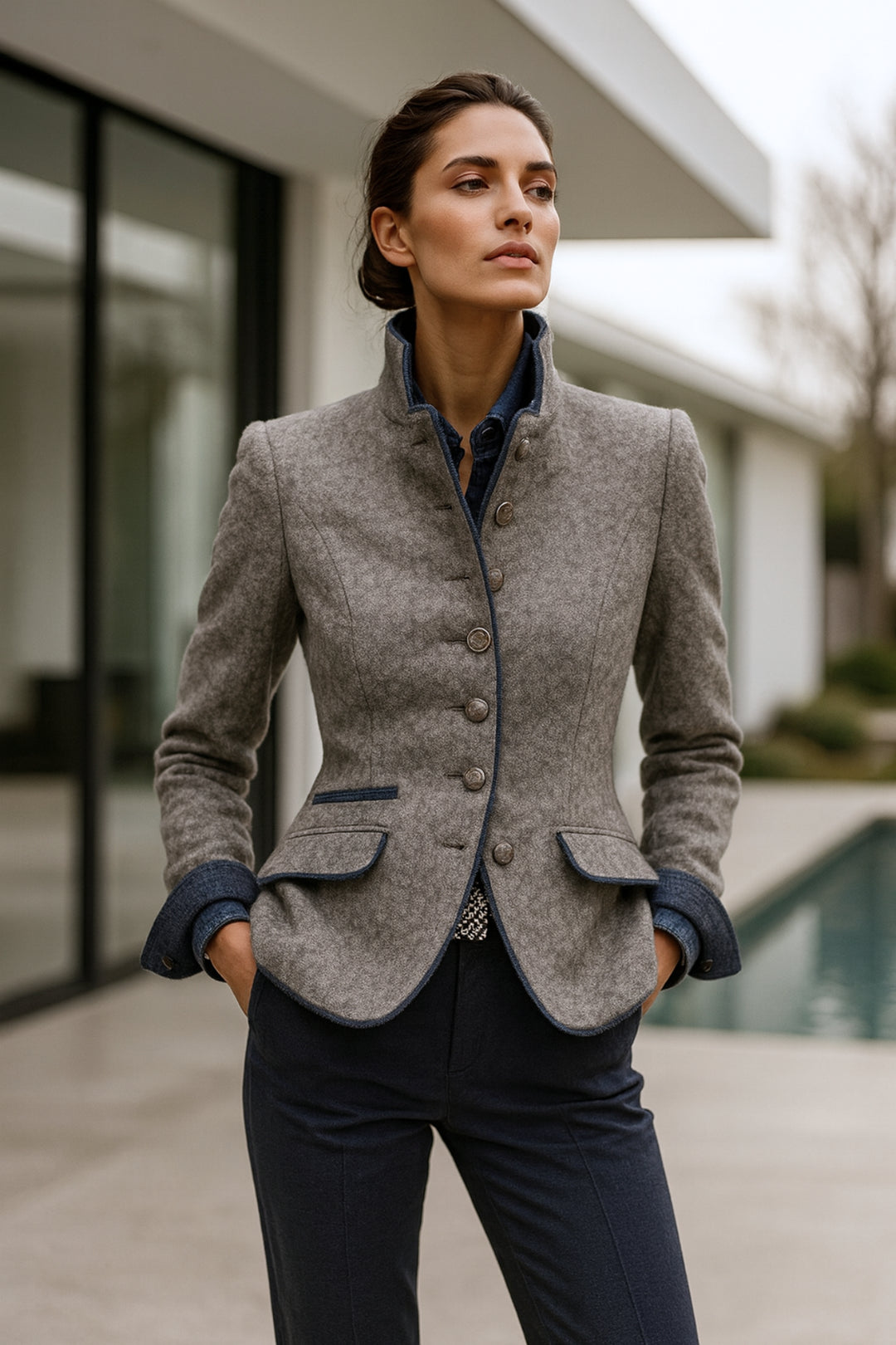 Womens_Refined_Cotton_Sweater_High_Collar_and_Soft_Feel_1