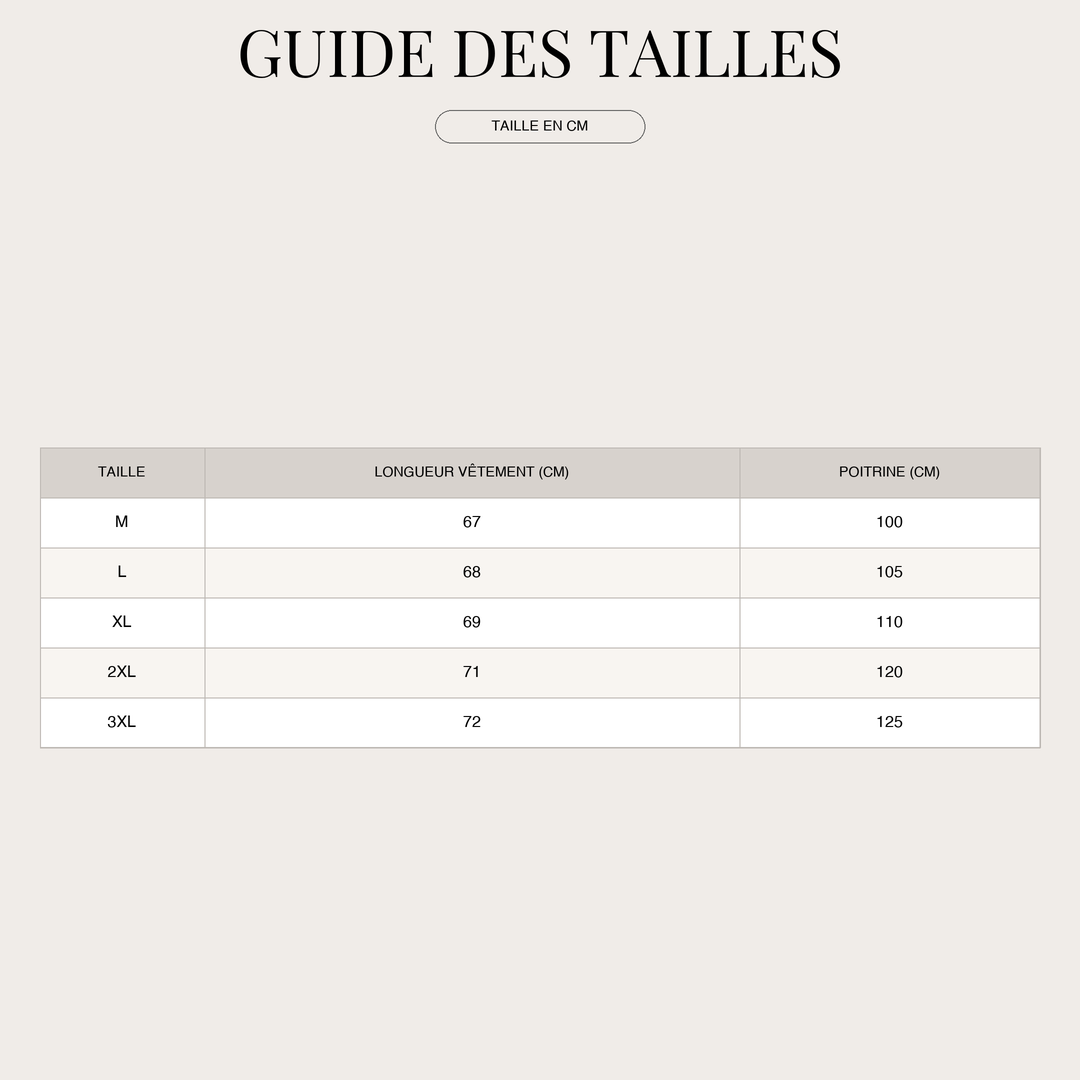 Pull en coton raffiné pour Femme – Col montant et toucher doux size chart